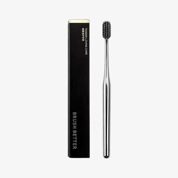 Luxury Soft Toothbrush for Men & Women – Gold & Silver Dental Brushes, Elegant Gentle Adult Toothbrushes, Perfect for Drop Shipping