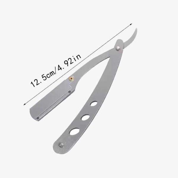 Men's Professional Barber Razor – Straight Edge Stainless Steel Folding Shaver with Blade for Manual Shaving