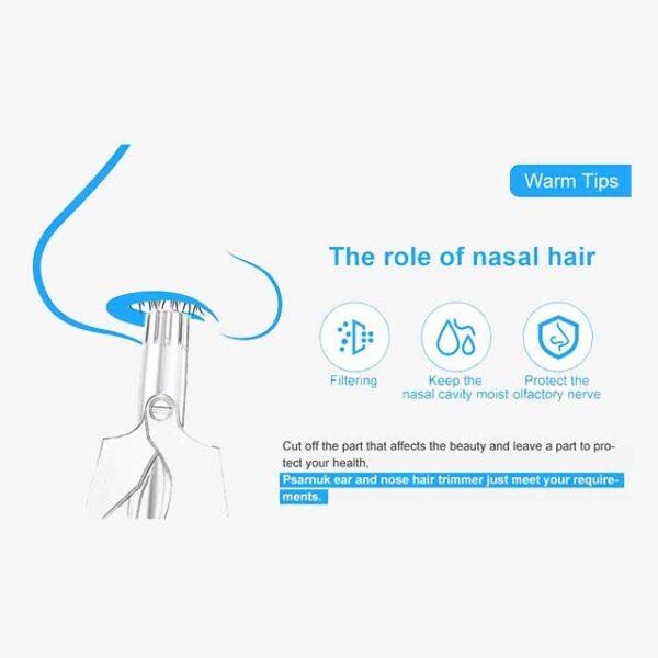 Nose Hair Removal Trimmer for Men – Manual Stainless Steel, Portable, Washable Nose Hair Trimmer for Precision Grooming