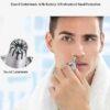 Nose Hair Removal Trimmer for Men – Manual Stainless Steel, Portable, Washable Nose Hair Trimmer for Precision Grooming