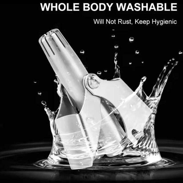 Nose Hair Removal Trimmer for Men – Manual Stainless Steel, Portable, Washable Nose Hair Trimmer for Precision Grooming