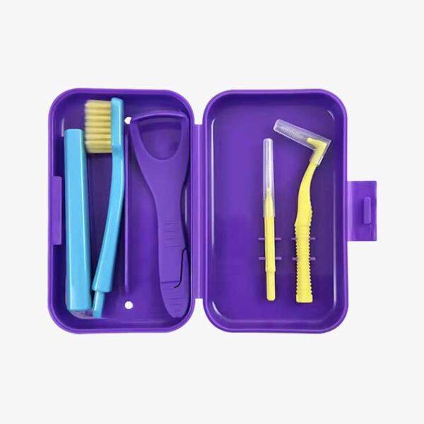 Portable Toothbrush Case & Oral Hygiene Kit – Includes Interdental Brush, Tongue Scraper, and Travel Toothbrush for Teeth Whitening