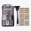 Shaver Brand New Design Men’s Razor – Three-Layer Reusable Razor with Imported Blades & Multi-Tool Head Change System
