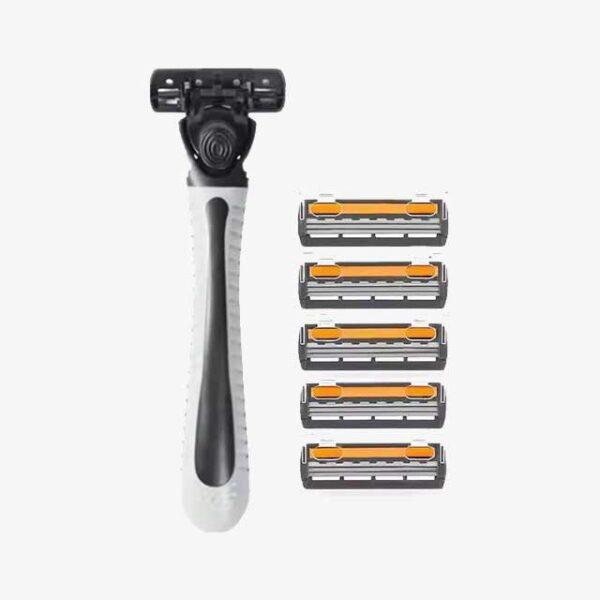 Shaver Brand New Design Men’s Razor – Three-Layer Reusable Razor with Imported Blades & Multi-Tool Head Change System