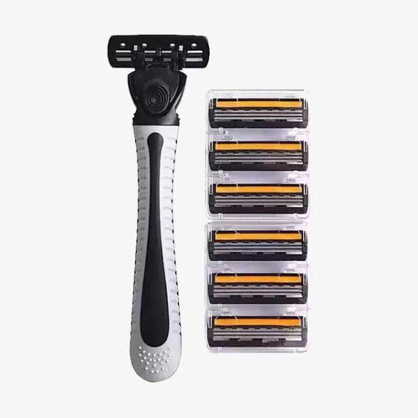 Shaver Brand New Design Men’s Razor – Three-Layer Reusable Razor with Imported Blades & Multi-Tool Head Change System
