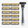 Shaver Brand New Design Men’s Razor – Three-Layer Reusable Razor with Imported Blades & Multi-Tool Head Change System