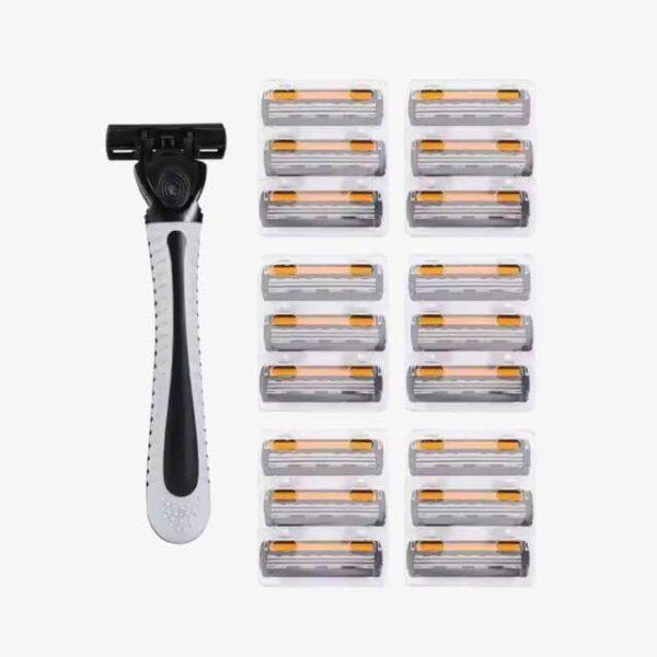 Shaver Brand New Design Men’s Razor – Three-Layer Reusable Razor with Imported Blades & Multi-Tool Head Change System