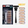 Shaver Brand New Design Men’s Razor – Three-Layer Reusable Razor with Imported Blades & Multi-Tool Head Change System