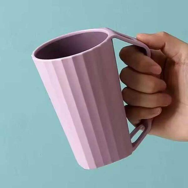 Stylish Tooth-Brushing Cups – Large Capacity PP Plastic Water Mugs for Bathroom & Household Use