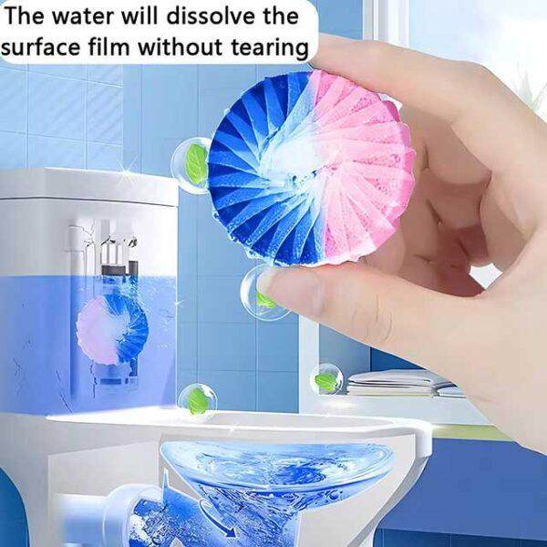 Toilet Bowl Cleaner Tablets – Rose Fragrance Drain & Tank Freshener, Deodorizer, Stain Remover for Bathroom Cleaning