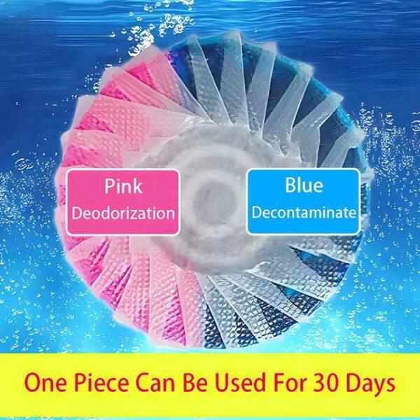 Toilet Bowl Cleaner Tablets – Rose Fragrance Drain & Tank Freshener, Deodorizer, Stain Remover for Bathroom Cleaning
