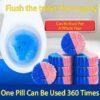 Toilet Bowl Cleaner Tablets – Rose Fragrance Drain & Tank Freshener, Deodorizer, Stain Remover for Bathroom Cleaning