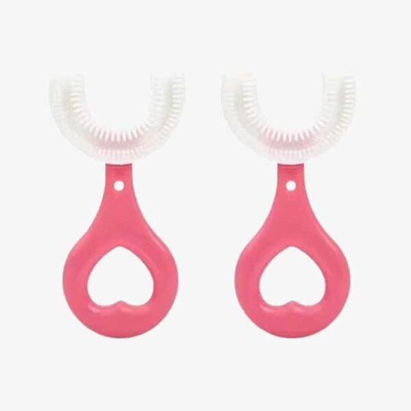 360° U-Shaped Children’s Toothbrush – Soft Silicone Teether Brush for Kids’ Oral Care & Teeth Cleaning