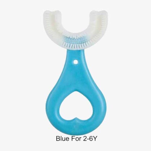 360° U-Shaped Children’s Toothbrush – Soft Silicone Teether Brush for Kids’ Oral Care & Teeth Cleaning