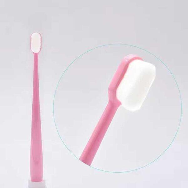 Ultra-Fine Soft Toothbrush with Million Nano Bristles – Deep Cleaning Adult Tooth Brush for Teeth, Portable Travel Dental Oral Care Brush