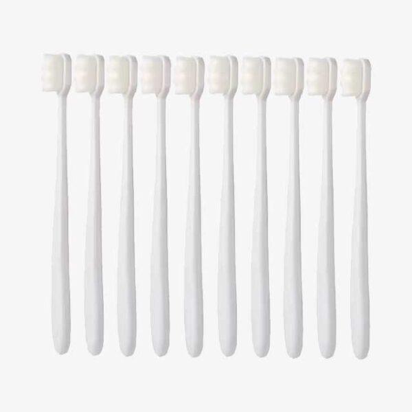 Ultra-Fine Soft Toothbrush with Million Nano Bristles – Deep Cleaning Adult Tooth Brush for Teeth, Portable Travel Dental Oral Care Brush