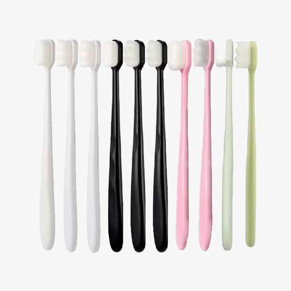 Ultra-Fine Soft Toothbrush with Million Nano Bristles – Deep Cleaning Adult Tooth Brush for Teeth, Portable Travel Dental Oral Care Brush