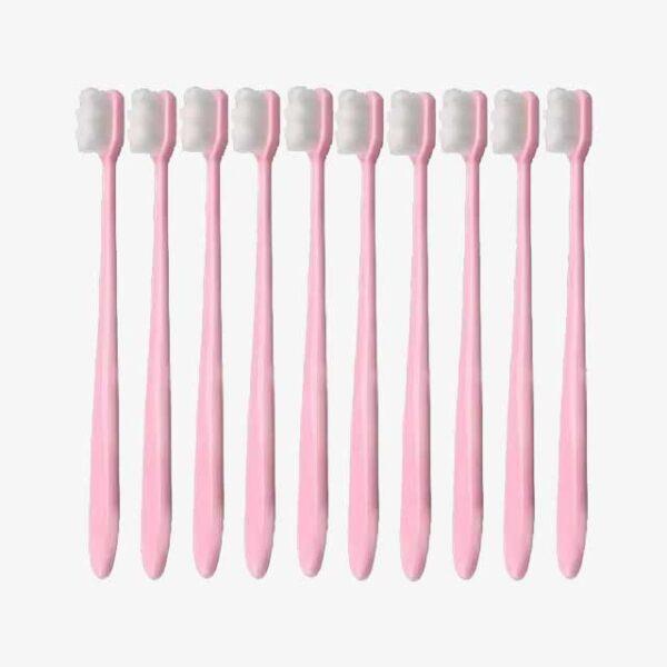 Ultra-Fine Soft Toothbrush with Million Nano Bristles – Deep Cleaning Adult Tooth Brush for Teeth, Portable Travel Dental Oral Care Brush