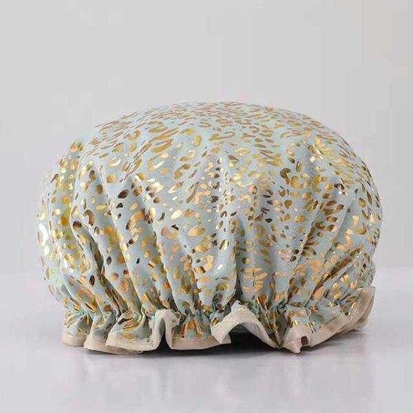 1PC Waterproof Double Layer Shower Cap – Elastic Hair Cover for Women, Kitchen & Bathroom Shampoo Cap, Bathing Hat