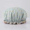 1PC Waterproof Double Layer Shower Cap – Elastic Hair Cover for Women, Kitchen & Bathroom Shampoo Cap, Bathing Hat