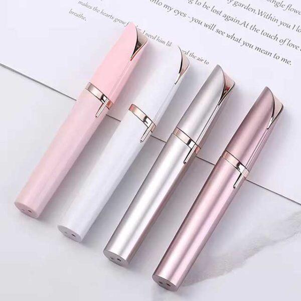 Womens Electric Eyebrow Trimmer & Face Hair Remover - Automatic Eyebrow Shaper, Precision Pencil Shaver for Smooth Skin - Portable Pocket Knife Design