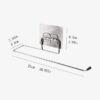 1 Pc Household Bathroom Shelf Towel Rack - Stainless Steel Non-Perforated Wall Hanging Rack for Kitchen, Toilet & Cling Film