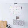 1 Pc Household Bathroom Shelf Towel Rack - Stainless Steel Non-Perforated Wall Hanging Rack for Kitchen, Toilet & Cling Film