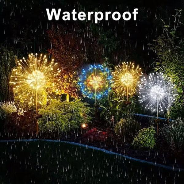 120 LED Solar Firework Lights – Outdoor Garden Decor for Wedding, Birthday, Party & Home Night Display