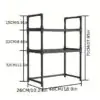 Modern Multi-Functional Kitchen Storage Rack – Floor-Mounted Organizer Shelf for Spices & Condiments