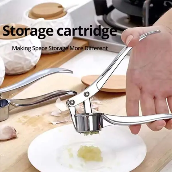 Stainless Steel Garlic Masher – Manual Ginger & Vegetable Grinder for Easy Kitchen Cooking