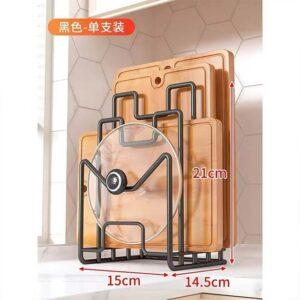 Multi-Layer Kitchen Organizer Rack – Space-Saving Rustproof Stand for Cutting Boards & Pot Lids