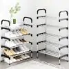 3-7 Tier Simple Shoe Rack – Multi-Layer Dustproof Household Storage Cabinet for Doorstep – Space-Saving Small Shoe Rack Assembly