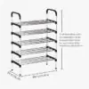 3-7 Tier Simple Shoe Rack – Multi-Layer Dustproof Household Storage Cabinet for Doorstep – Space-Saving Small Shoe Rack Assembly