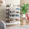 3-7 Tier Simple Shoe Rack – Multi-Layer Dustproof Household Storage Cabinet for Doorstep – Space-Saving Small Shoe Rack Assembly