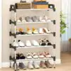 3-7 Tier Simple Shoe Rack – Multi-Layer Dustproof Household Storage Cabinet for Doorstep – Space-Saving Small Shoe Rack Assembly