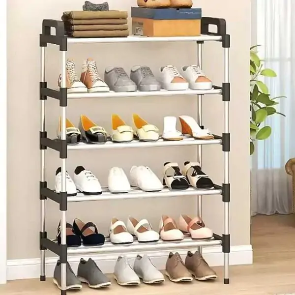 3-7 Tier Simple Shoe Rack – Multi-Layer Dustproof Household Storage Cabinet for Doorstep – Space-Saving Small Shoe Rack Assembly