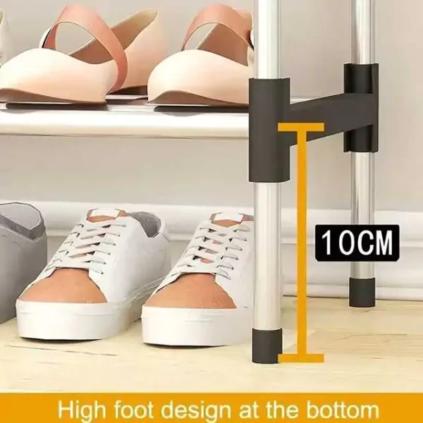 3-7 Tier Simple Shoe Rack – Multi-Layer Dustproof Household Storage Cabinet for Doorstep – Space-Saving Small Shoe Rack Assembly