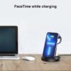 3-in-1 Fast Wireless Charging Dock for iPhone, Apple Watch & AirPods – Multi-Device Charging Station Compatible with iPhone 14/13/12/11 Pro, X Max, XS, XR, 8, 7 Plus & Apple Watch Series 7/6/SE/5/4/3/2 with Adapter