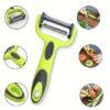 3-in-1 Stainless Steel Peeler – Rotary Potato, Vegetable & Fruit Slicer, Shredder & Cutter