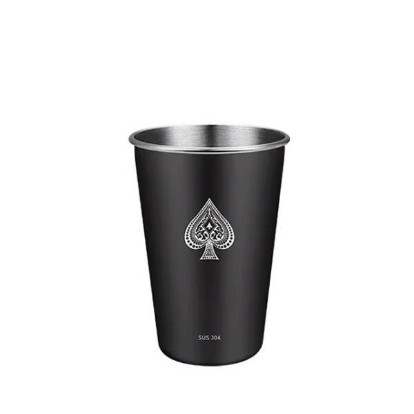 304 Stainless Steel Beer Mug – Single Layer Cold Drink & Coffee Cup – Portable & Durable for Home, Bar, Restaurant & Party Use