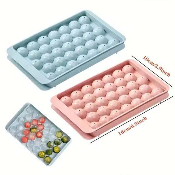 33-Cavity Ice Ball & Popsicle Mold – PP Ice Cube Tray for Frozen Whiskey, Lollipops & More