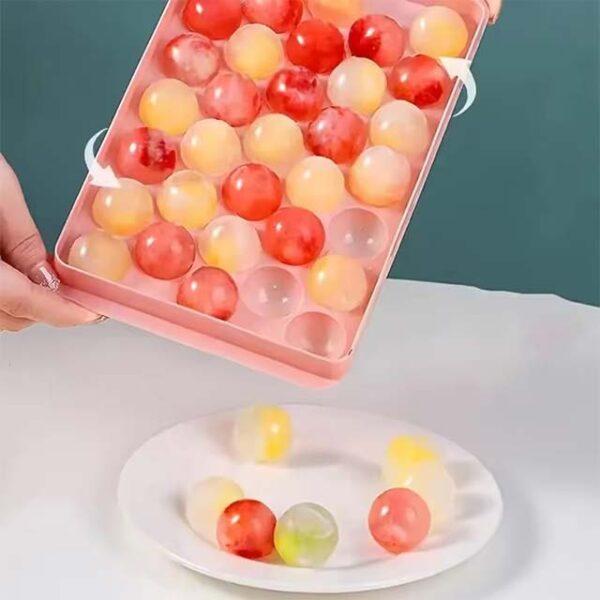 33-Cavity Ice Ball & Popsicle Mold – PP Ice Cube Tray for Frozen Whiskey, Lollipops & More