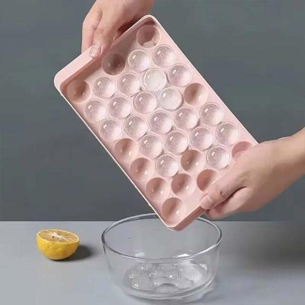 33-Cavity Ice Ball & Popsicle Mold – PP Ice Cube Tray for Frozen Whiskey, Lollipops & More