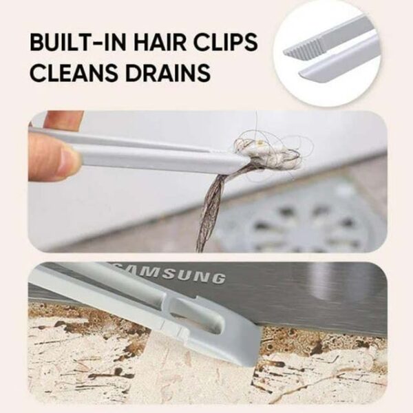 360° Rotating Crevice Cleaning Brush - Hard Bristle Brush for Bathroom, Bathtub, Kitchen, and Hard-to-Reach Corners