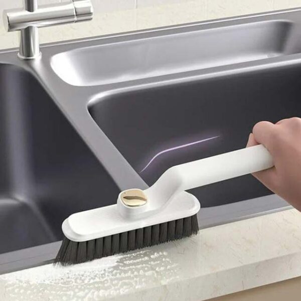 360° Rotating Crevice Cleaning Brush - Hard Bristle Brush for Bathroom, Bathtub, Kitchen, and Hard-to-Reach Corners