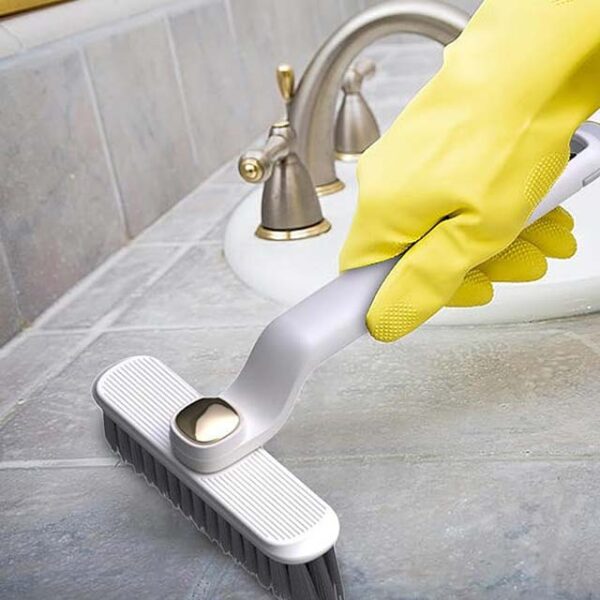 360° Rotating Crevice Cleaning Brush - Hard Bristle Brush for Bathroom, Bathtub, Kitchen, and Hard-to-Reach Corners