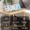 3D LED Digital Alarm Clock – Modern Wall Clock with Time, Date & Temperature Display for Home, Kitchen & Office Decor