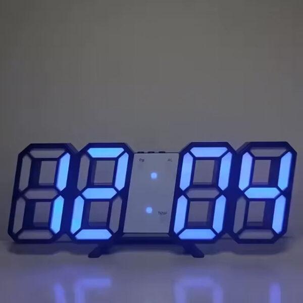 3D LED Digital Alarm Clock – Modern Wall Clock with Time, Date & Temperature Display for Home, Kitchen & Office Decor
