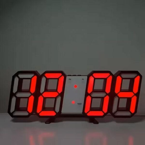 3D LED Digital Alarm Clock – Modern Wall Clock with Time, Date & Temperature Display for Home, Kitchen & Office Decor - Image 3