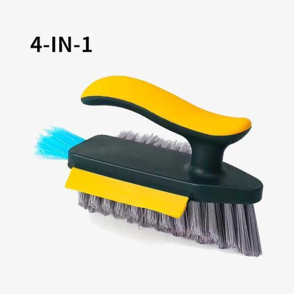4-in-1 V-Shape Scrubber Brush - Kitchen, Bathroom, Tile & Floor Gap Cleaning Tool, Window Groove, Wall Corner & Toilet Brush